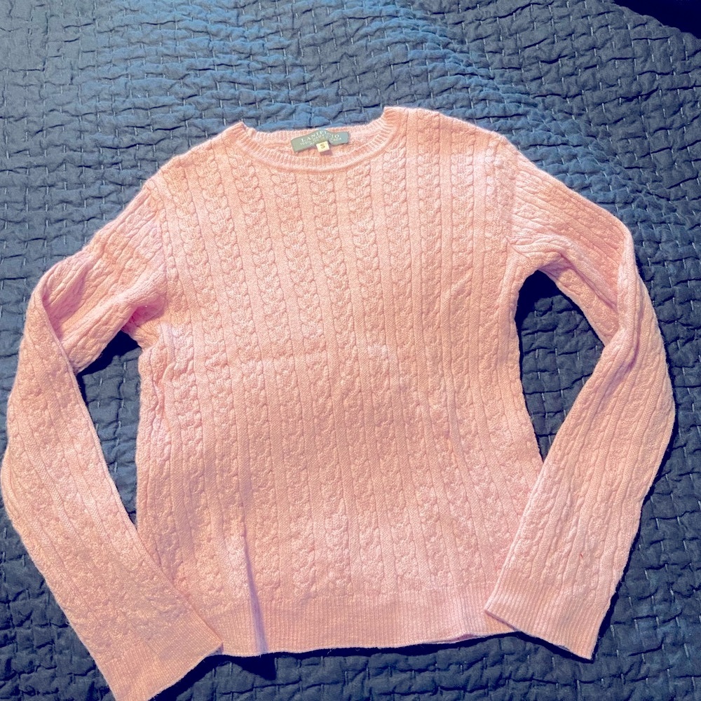 Alpaca Pink Cable Knit Sweater
